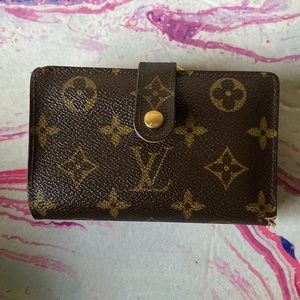 Beautiful Authentic Vintage LV LouisVuitton Kisslock Monogram Wallet Card Holder